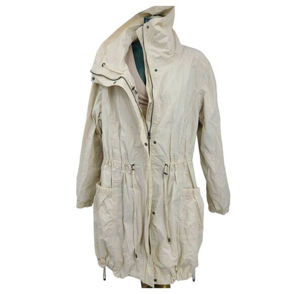 Two Danes Utility Coat Jacket Ivory White Women's Size XL Preppy Minimalist 2489 - Picture 1 of 8